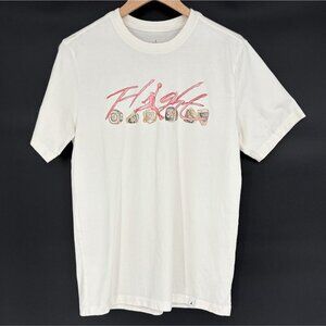 Air Jordan Mens Flight Essential Rings Graphic T-Shirt M White Cotton Basketball